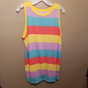 Torrid Multi-Colored Striped Classic Fit Tank, Plus Size 2